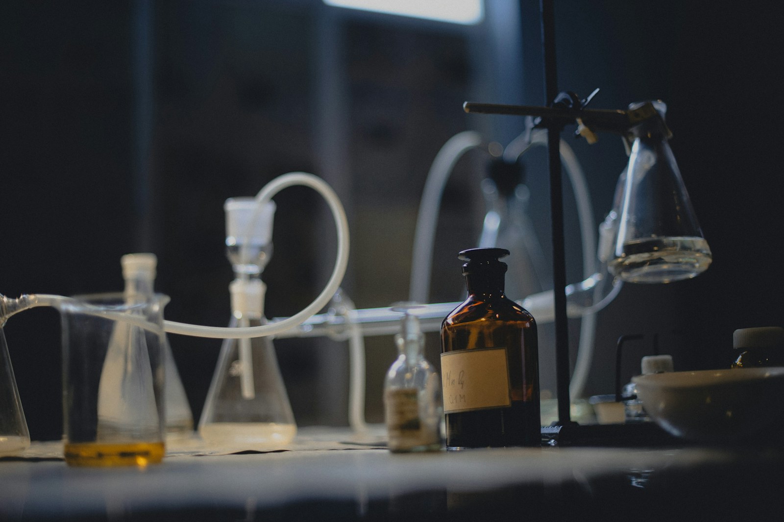 Laboratory glassware accompanying a human topical formulation study summary